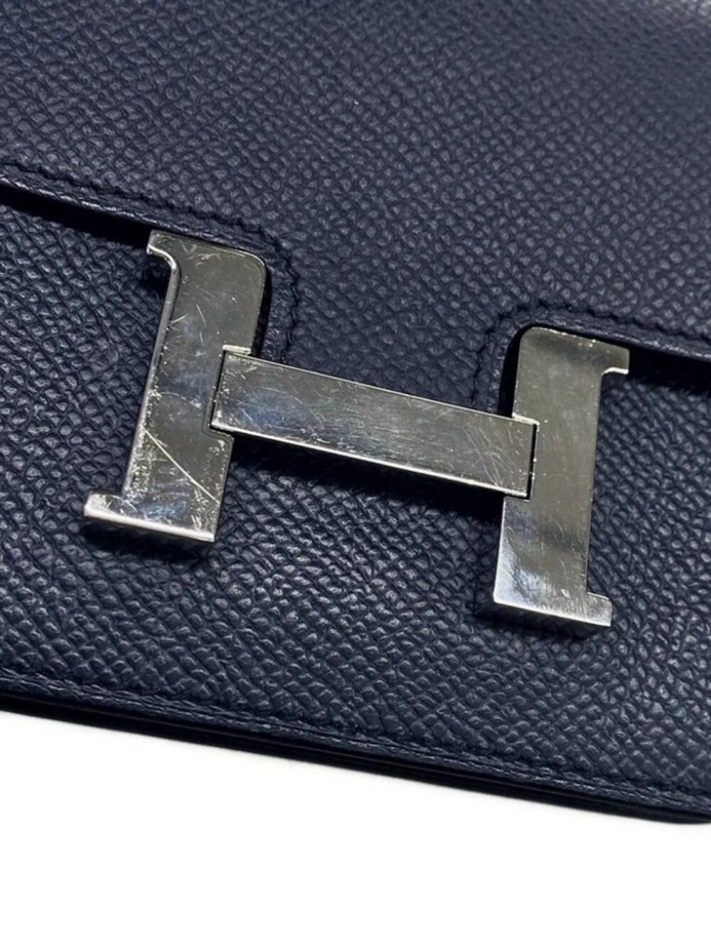 HERMES Constance Slim Blue Indigo Veau Epsom B Other Style Wallet - Picture 11 of 13